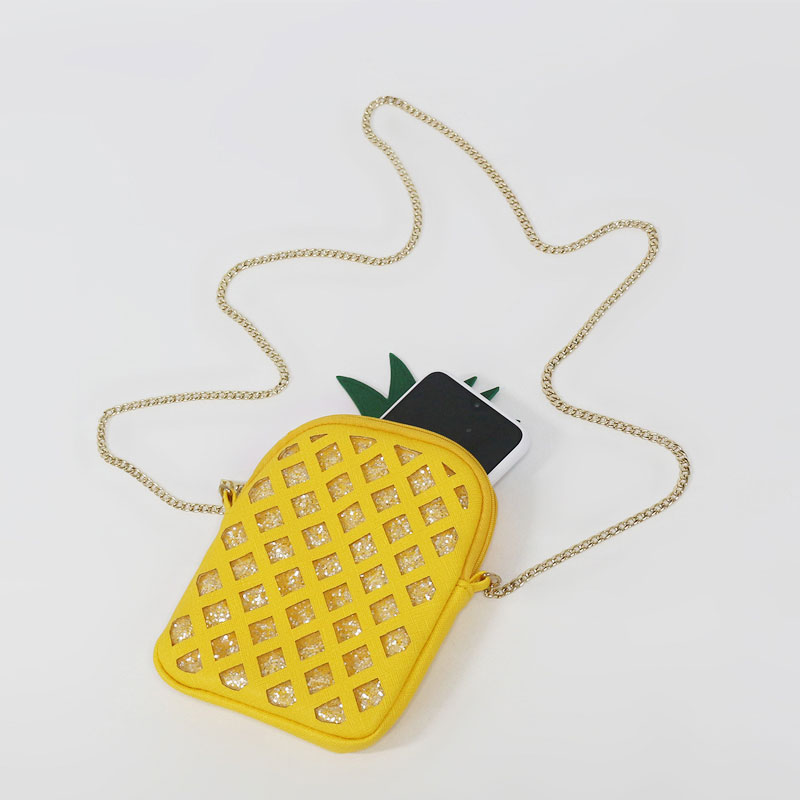 KID031 Pineapple Inclined shoulder bag