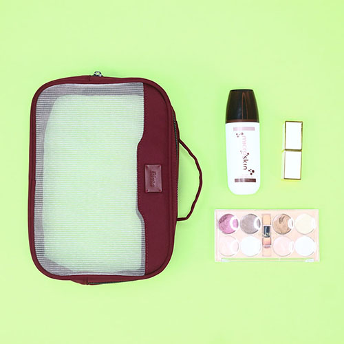 Travel Beauty Makeup Case Recycled PET Nylon Mesh - CBT131