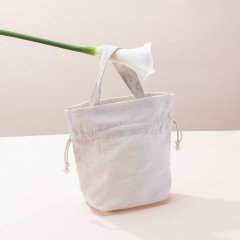 Waterproof Beauty Drawstring Bag Linen Cotton - CBC111