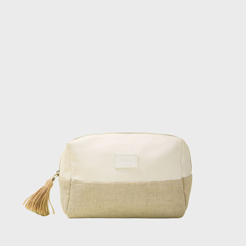 Small Pouch Cosmetic Bag Bamboo Fiber Jute - CBB044