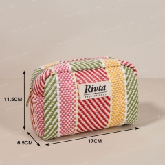 Small Pouch Cosmetic Bag Cotton Thread Woven - CBO089