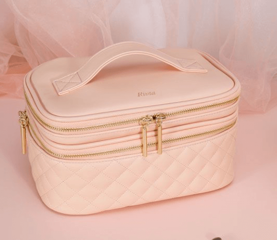 Double layered PU make up bag