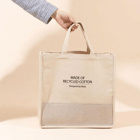 recycled cotton tote bag