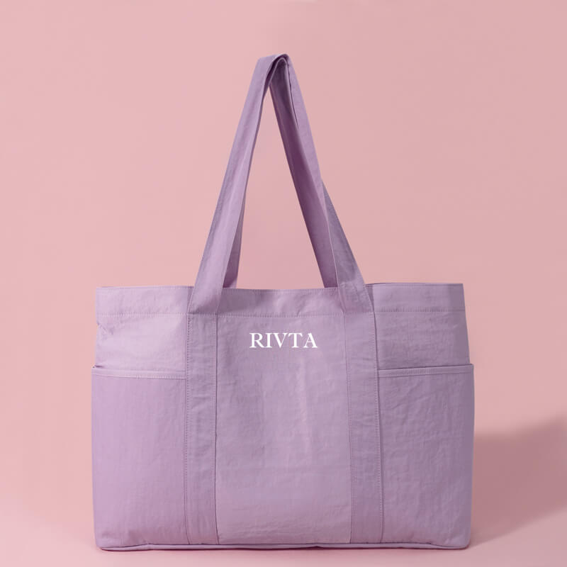 Recycled nylon big capacity tote bag 