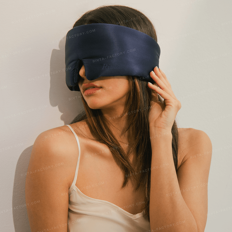 Weighted Eye Mask Made Of Recycled Satin Fabric-EYS125