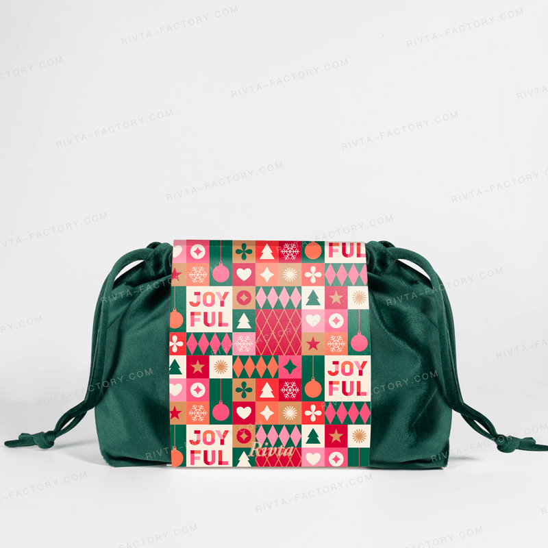 Velvet cosmetic bags made of 100% recycled material -CBR315