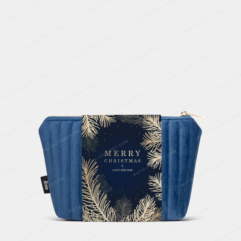 Quilted Cosmetic Bag RPET Velvet - CBR317