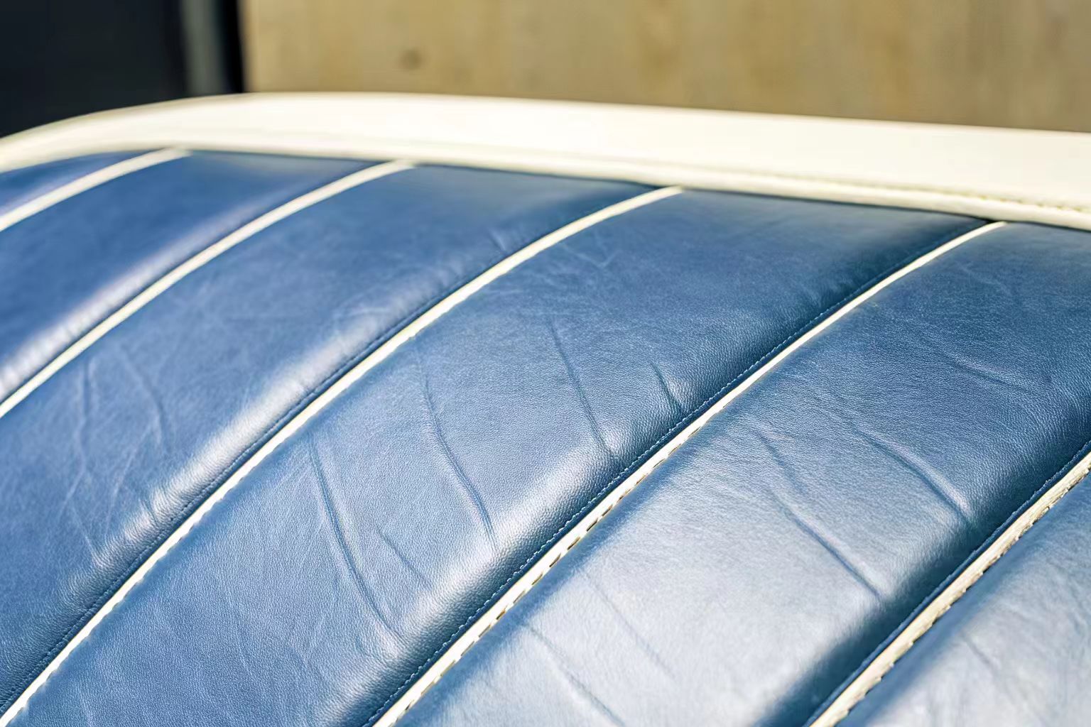 A close-up shot of luxurious, textured, plant-based leather material
