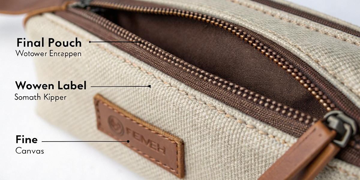 Details of the Custom Makeup Pouch Details of the Custom Makeup Pouch