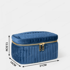 Quilted Makeup Case RPET Velvet - CBR318