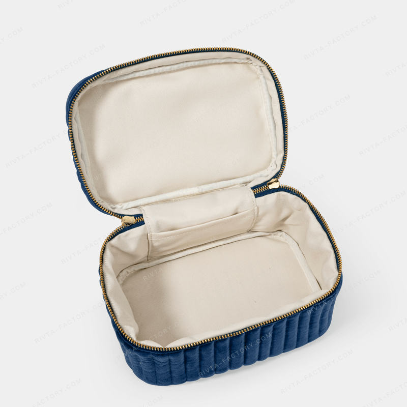 Quilted Makeup Case RPET Velvet - CBR318