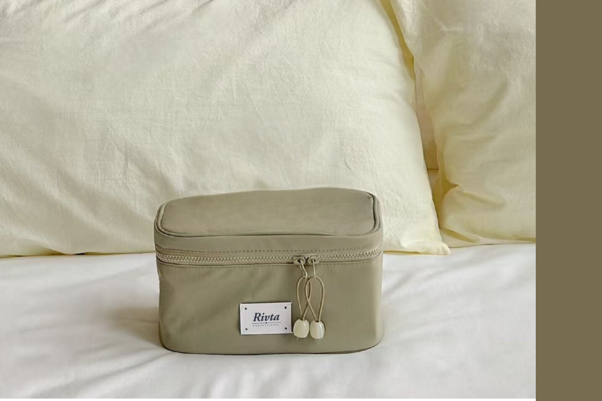 A lifestyle image showing clear bags used as toiletry, travel, and stadium bags.